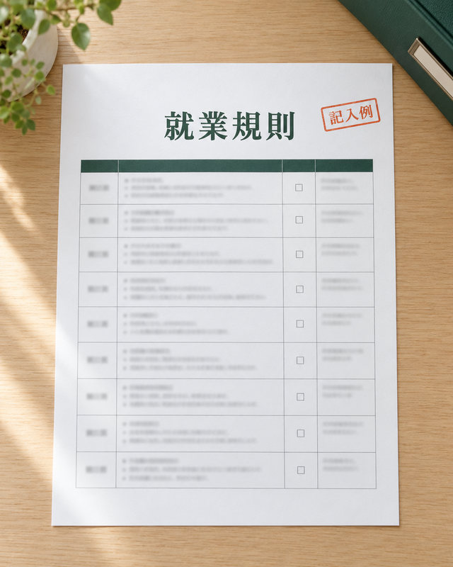 就業規則の記入例